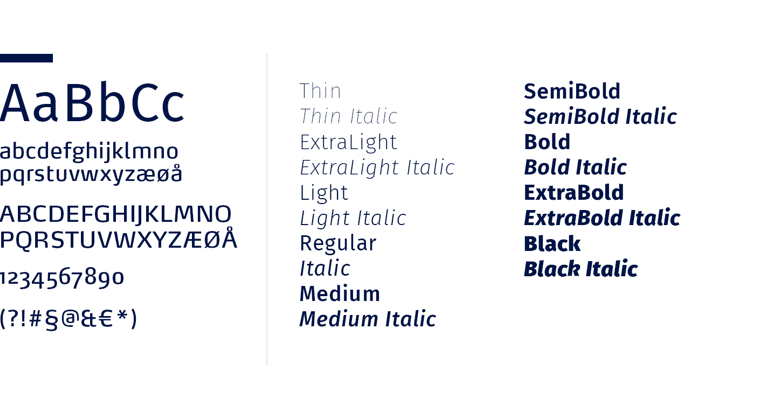 Skrifttype Fira Sans