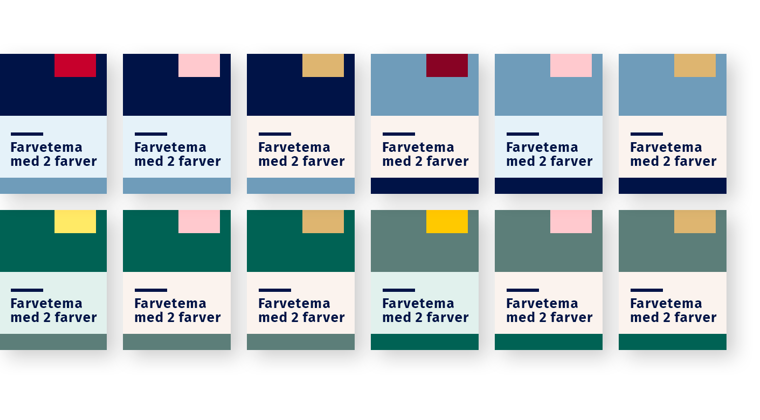 Farvekombinationer med 2 farveuniverser