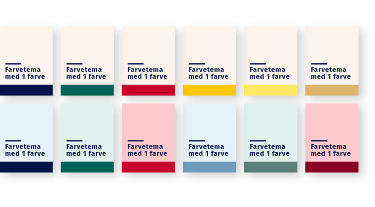 Farvetema med 1 farvefamilie med lyst udtryk